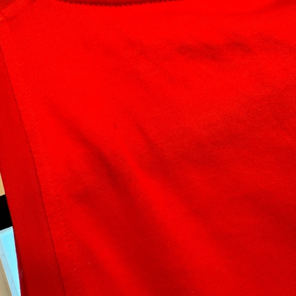 YSL YVES SAINT LAURENT RIVE GAUCHE LOGO TANK RED & GOLD SIZE M - Picture 8 of 9